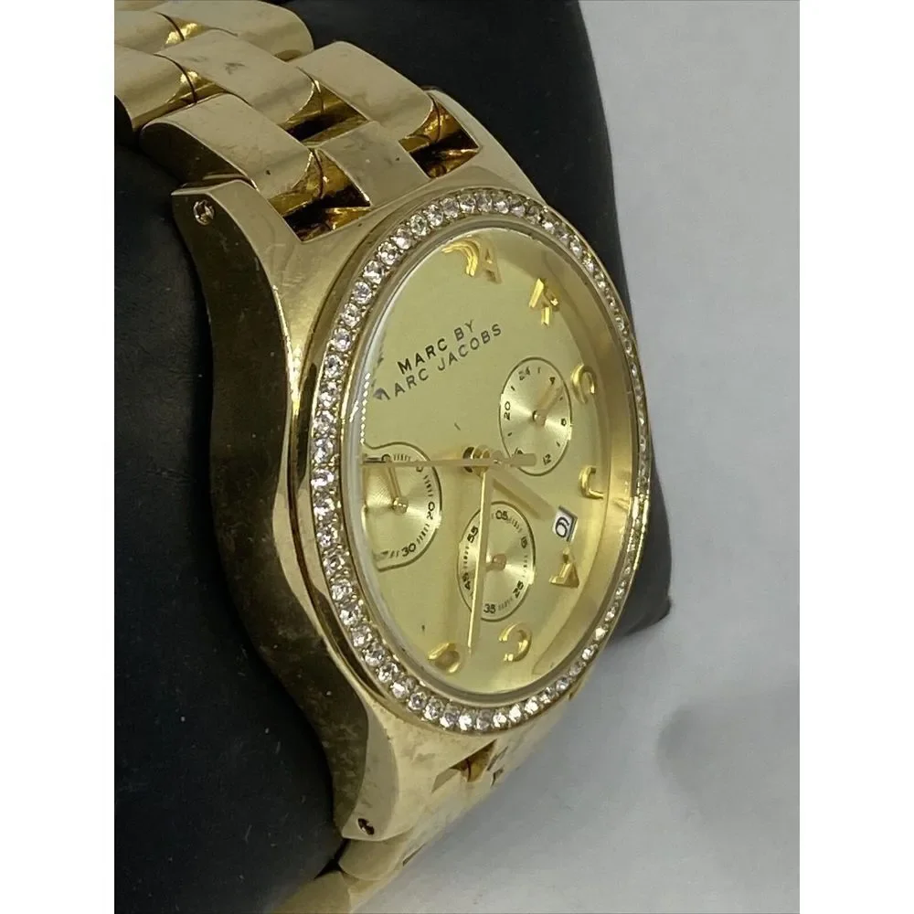 Marc Jacobs MBM3105 Women's Gold Stainless Steel Analog Dial Quartz Watch XX899